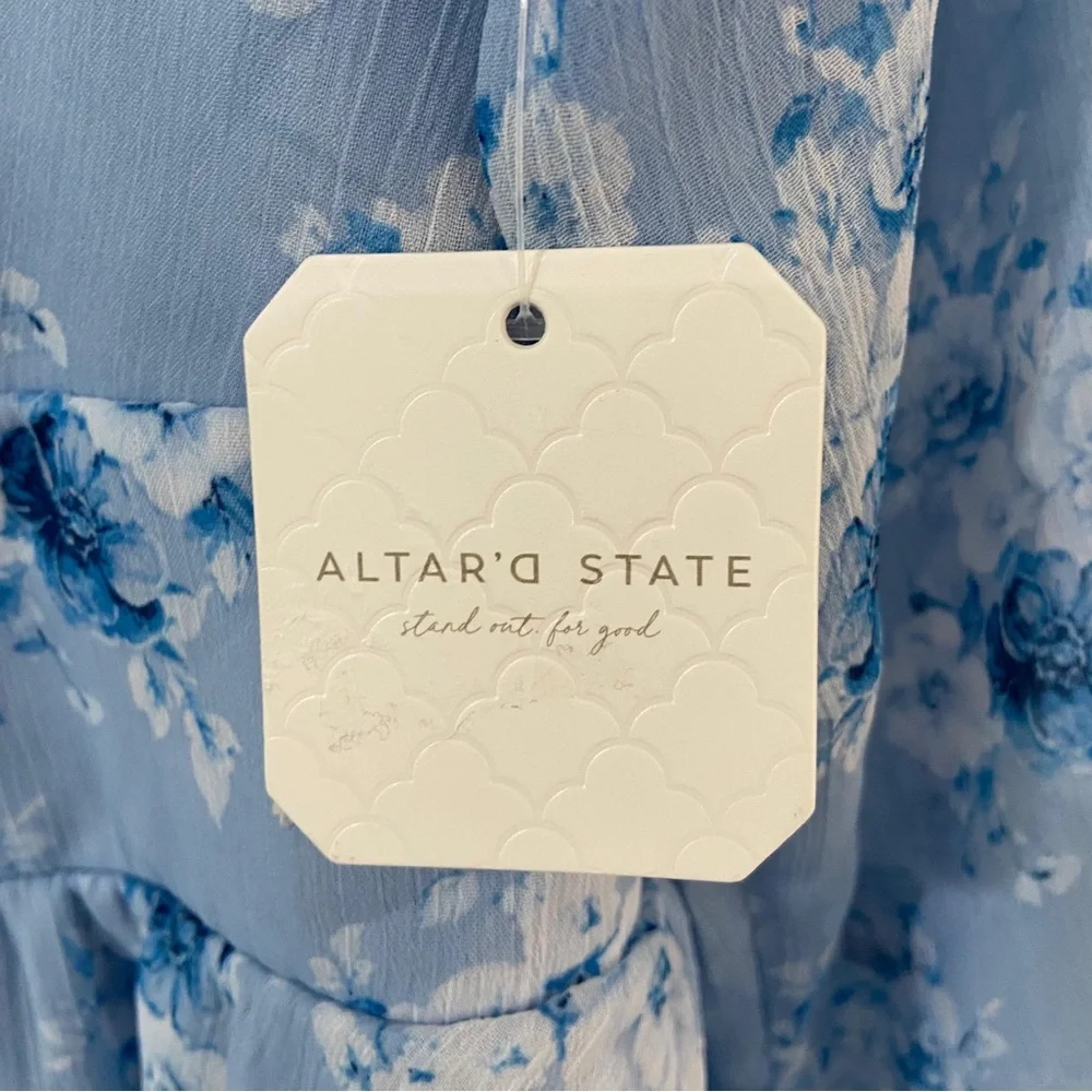 Altar’d State Blue Ruffle Dress - Picture 6 of 7